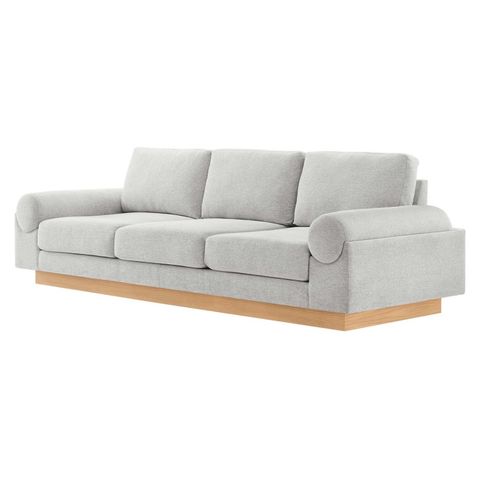 Sofa Couch, Light Grey Gray, Fabric, Living Kitchen Cafe Bistro ... with regard to The Modern Light Gray Fabric Sectional Mastering Your Living Space